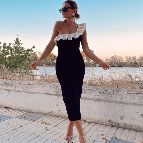 Zara knit ruffle dress - Picture 4 of 5